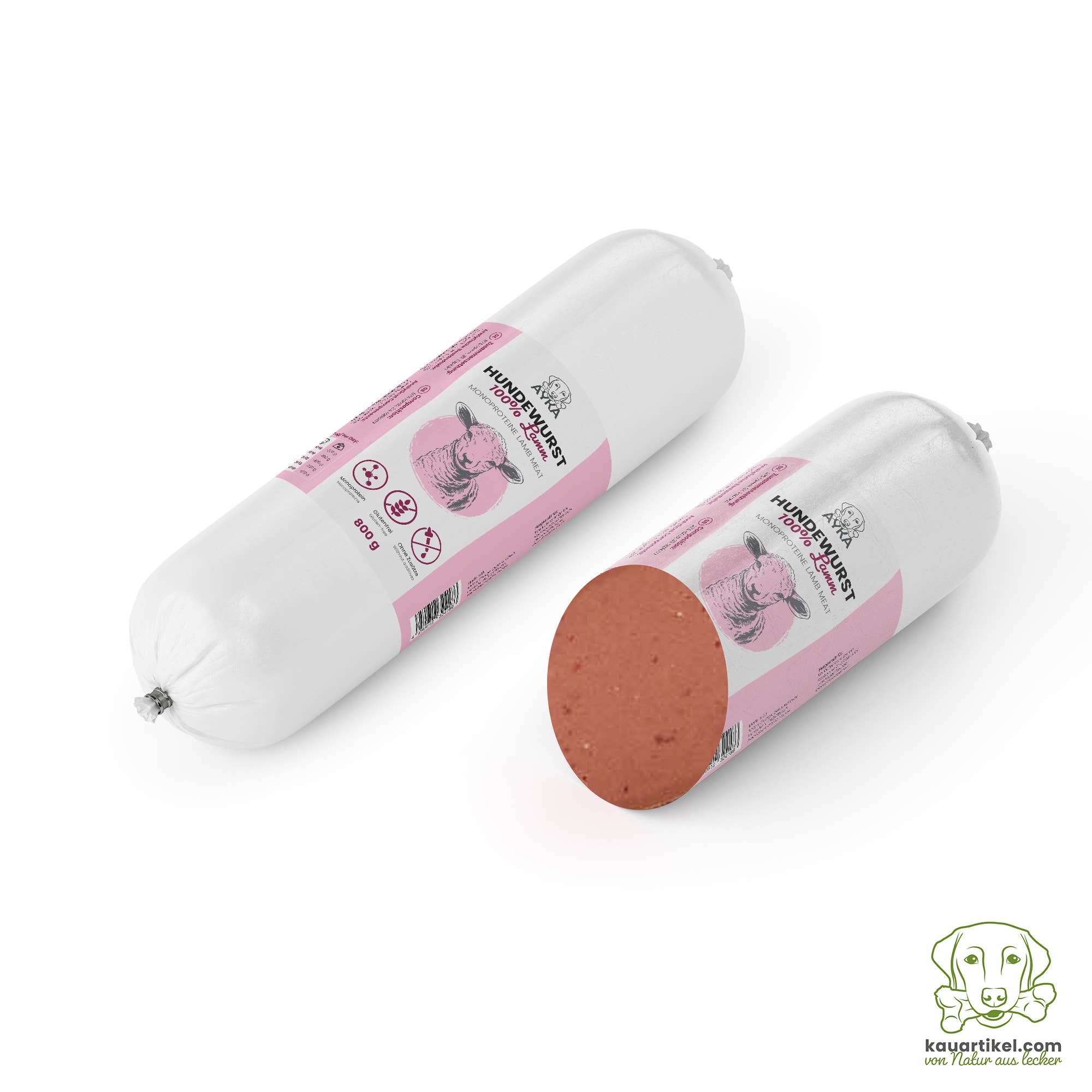 Kauartikel.com GmbH - Vente Nourriture – chien - Saucisse pour chien Ayka à l'agneau2