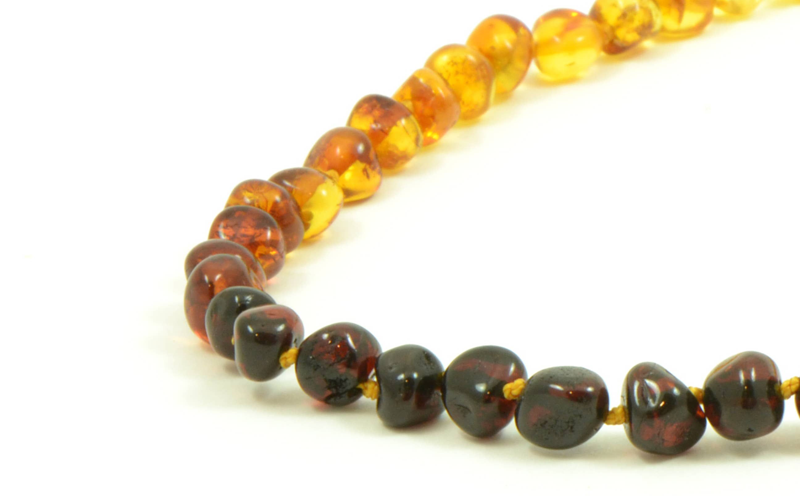 The Natural Amber - Vendita all'ingrosso Collane di perline/perle - Collana con perle di ambra barocca arcobaleno lucida1