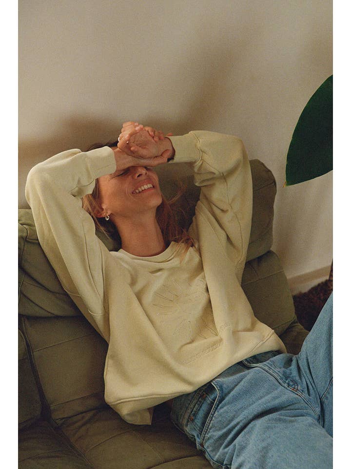 Nénés - Wholesale Sweatshirt - Women's - Sweatshirt Marlène Rougier x Nénés - Ecru