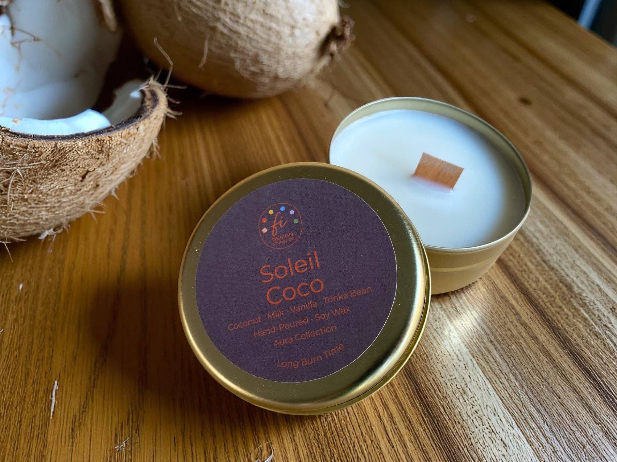 Kupkup HB. - Fi Design Studio Co. - Wholesale Jar/Filled Candle - Aura Collection | Soleil Coco Scented Soy Wax Candle8