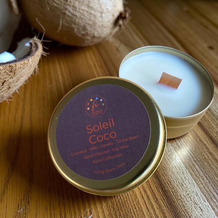 Kupkup HB. - Fi Design Studio Co. - Wholesale Jar/Filled Candle - Aura Collection | Soleil Coco Scented Soy Wax Candle8