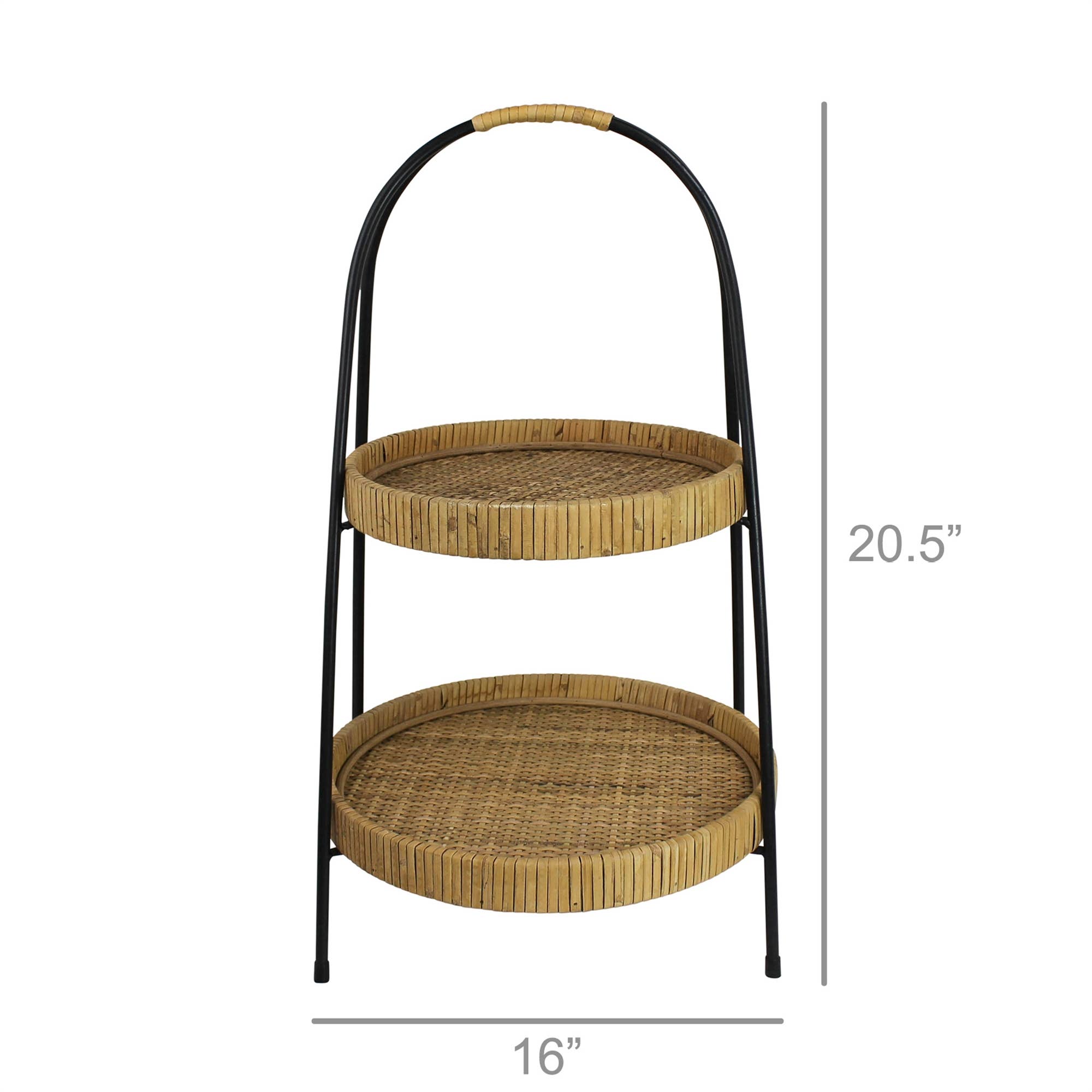 HomArt - Wholesale Decorative Tray - Cayman 2-Tier Stand, Rattan1