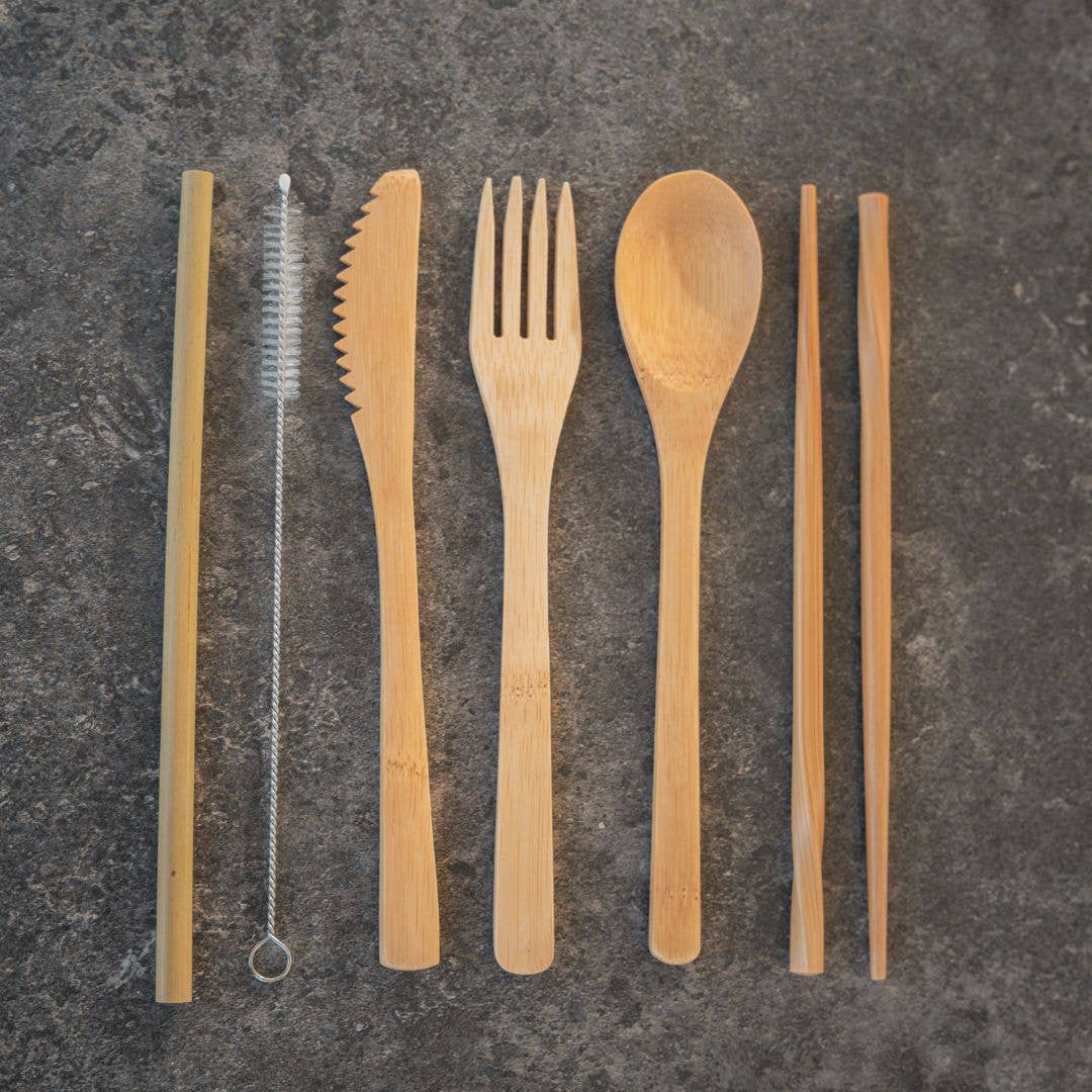Pandoo - Wholesale Assorted Cutlery Set - Picnic and travel cutlery set | bamboo and cotton9