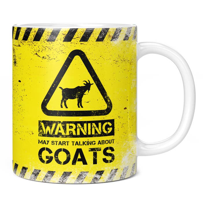 Goat Mug - Warning May Start Talking About Goats for wholesale by Mug Monster