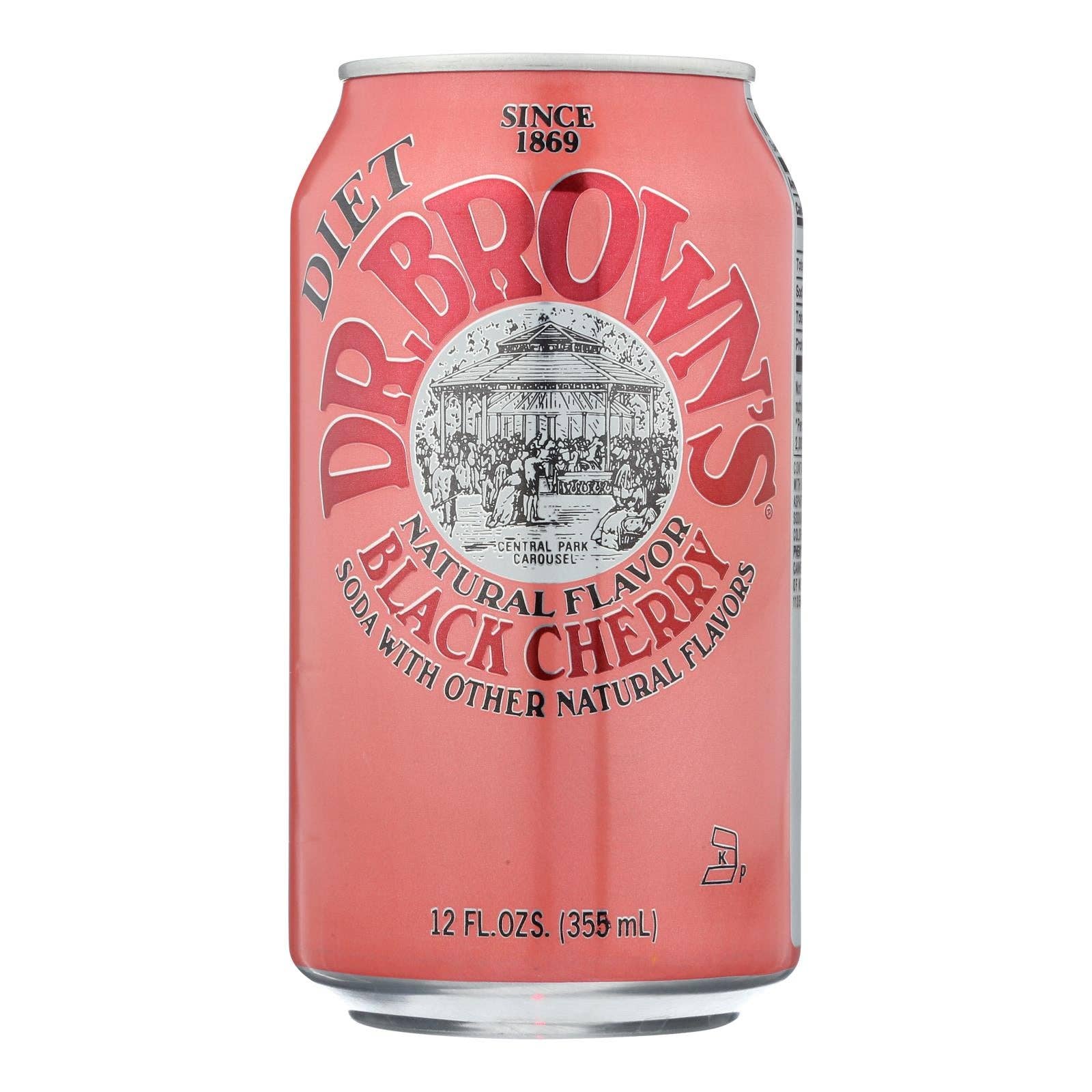 Everyday Supply Co - Wholesale Soda/Carbonated Drink - Dr. Brown - Soda Black Cherry Diet - Case of 4 - 6/12 FZ0