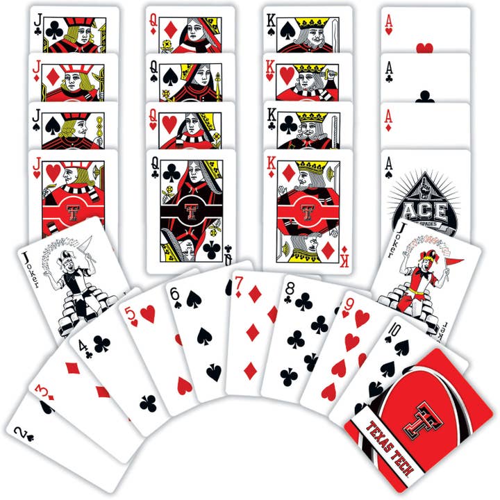 Masterpieces Puzzles - Wholesale Playing Cards - Texas Tech Red Raiders Playing Cards1