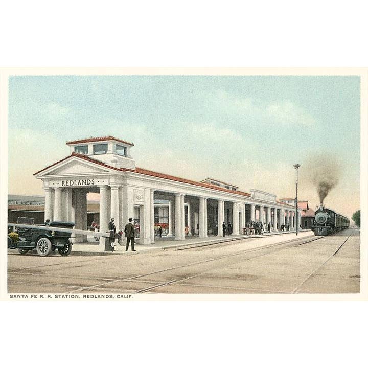 Sticker CA-1279 Santa Fe Station, Redlands for wholesale by Found Image Press