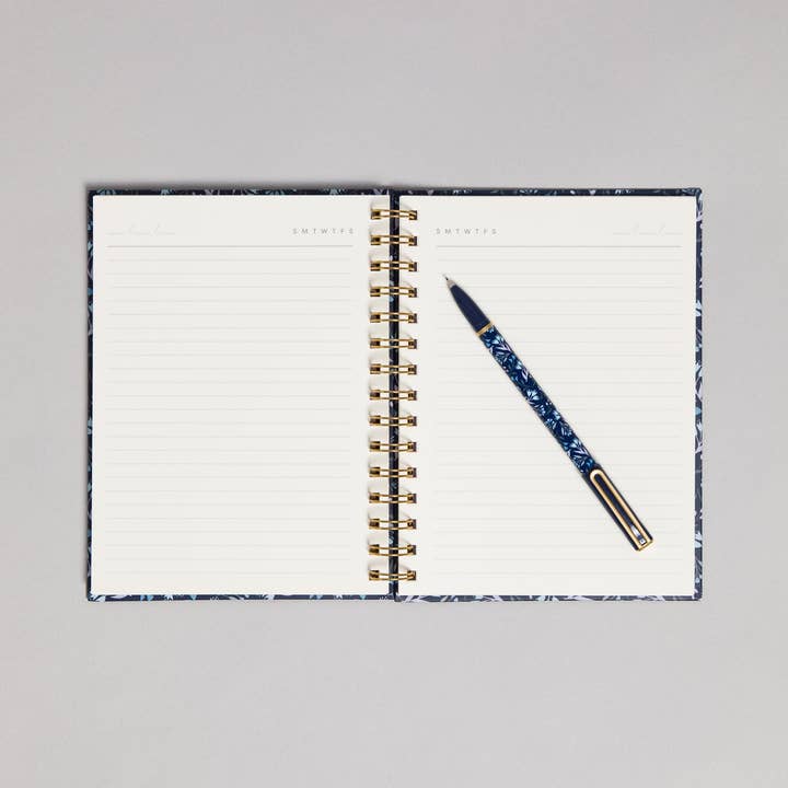 U Brands - Wholesale Journal/Diary - U Brands Navy Floral Spiral Journal + Pen1