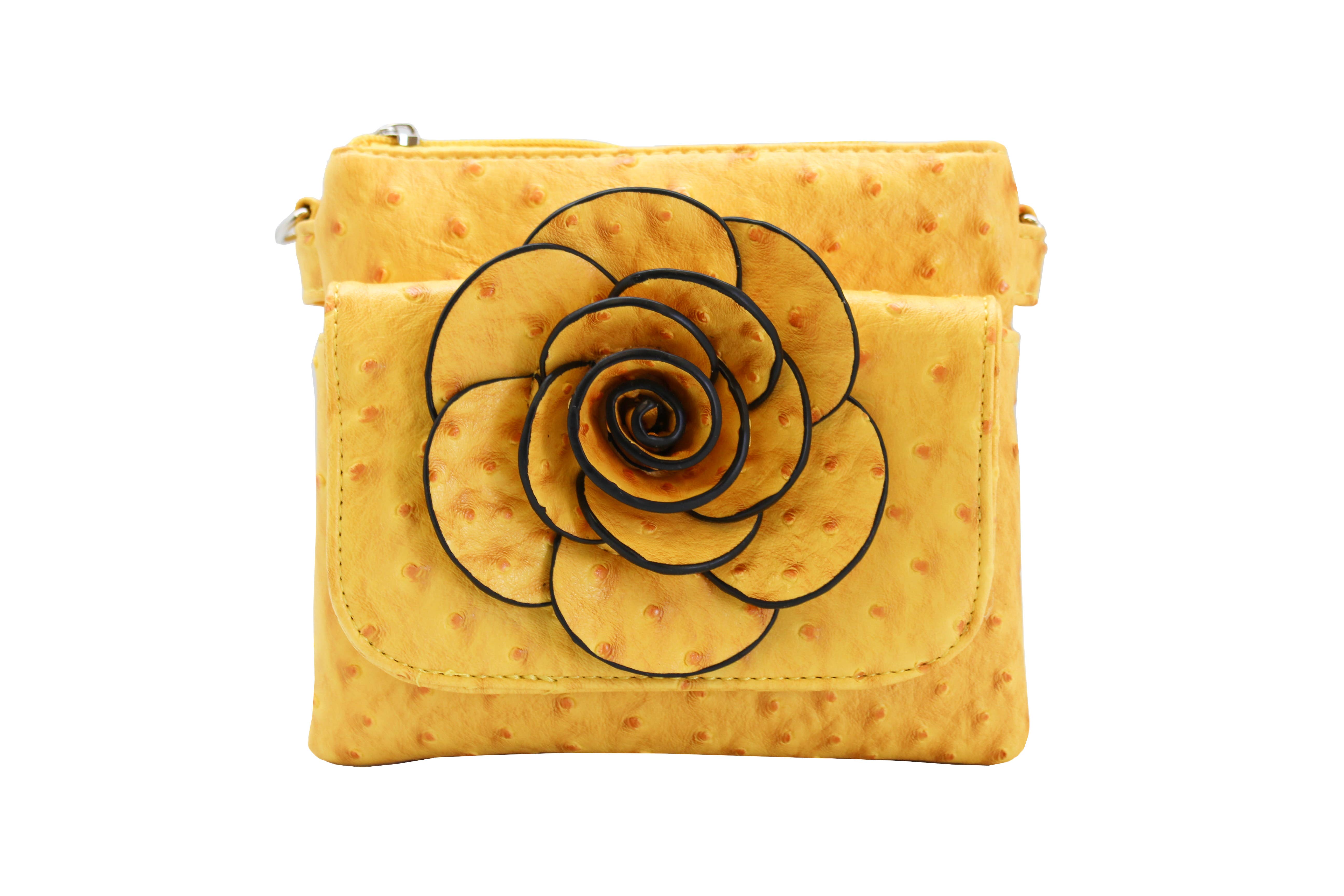 22 Tote - Wholesale Crossbody Bag - Women's - Floral Ostrich Crossbody Bag21