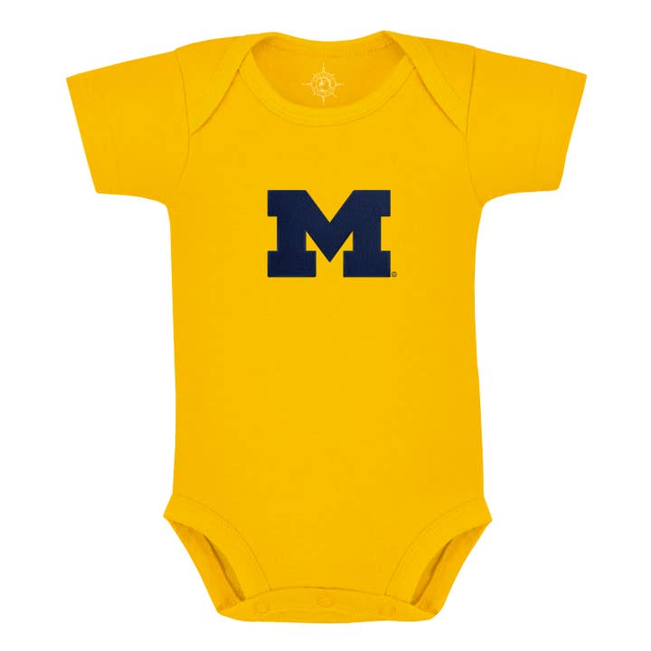 Creative Knitwear - Wholesale Bodysuit (Non-Footed) - Baby - Michigan Wolverines Infant Bodysuit: Embroidery1