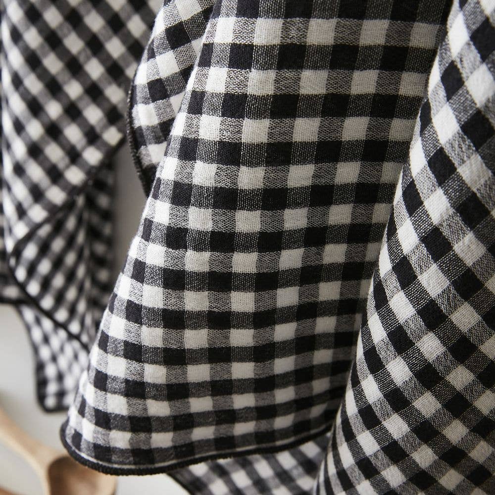 Housse De Rêve - Wholesale Hand Towel - Set of 2 hand towels 50x70 cm Cotton Gauze Quadri truffle1