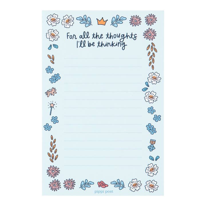 Thoughts I'll Be Thinking Wizard of Oz 4x6 Notepad for wholesale by Pippi Post