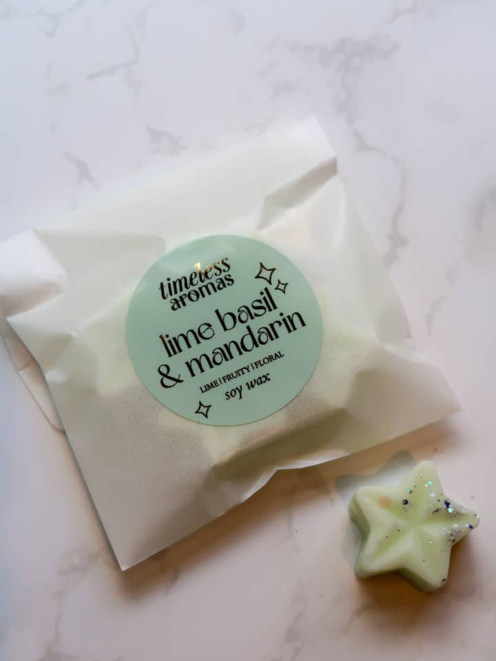 Lime Basil Mandarin Wax Melts, Soy Wax Melts, Scented Wax for wholesale by Timeless Aromas Ltd