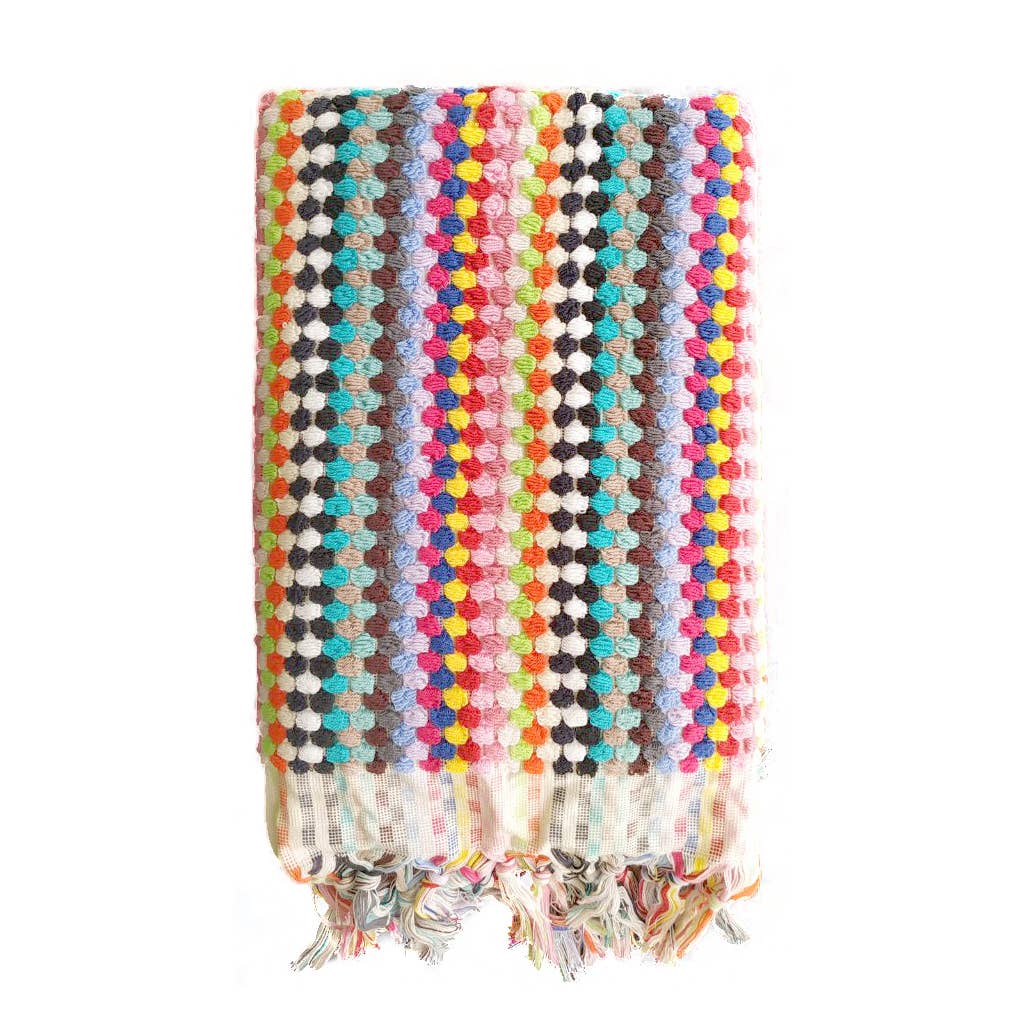 Kikoya - Wholesale Bath Towel - Pompom Bubble Handloom Bath Turkish Towels Farmhouse Decor48