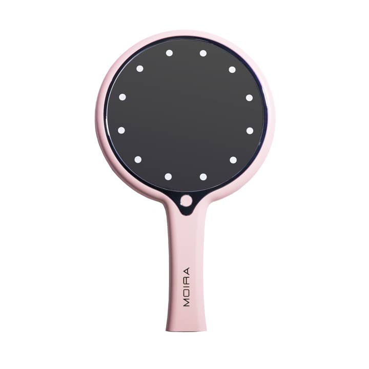 LED LIGHT HAND HELD MIRROR for wholesale by Moira Cosmetics
