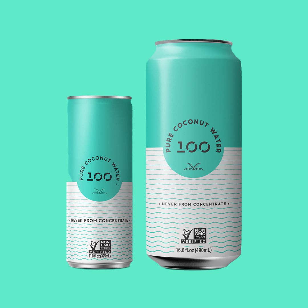 100 Coconuts - Wholesale Flavored/Infused Water (Non-Carbonated) - PURE COCONUT WATER 16.6oz - 12 Pack4