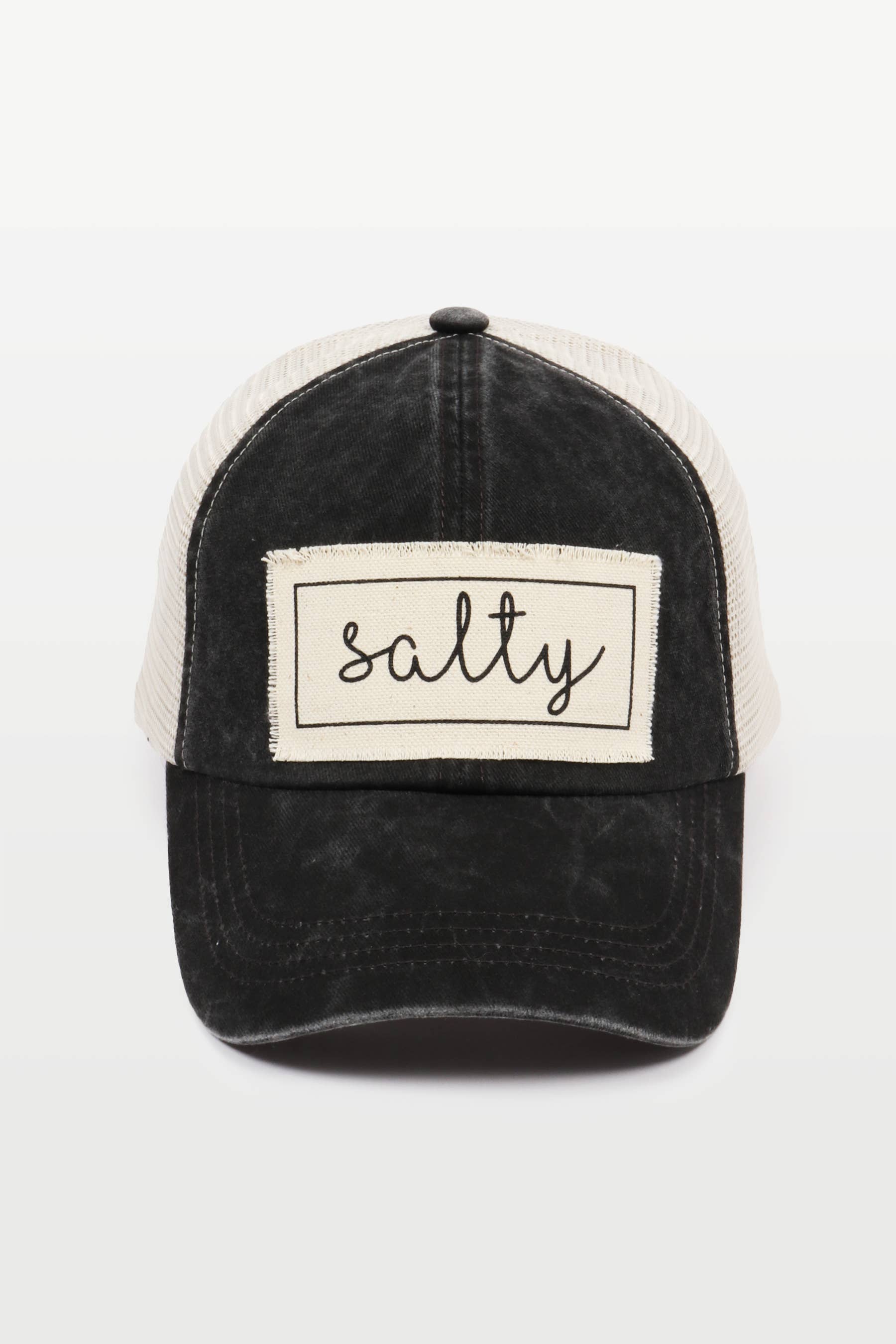 David And Young - Wholesale Baseball Cap - Women's - Salty Canvas Patch Mesh Back Baseball Cap2