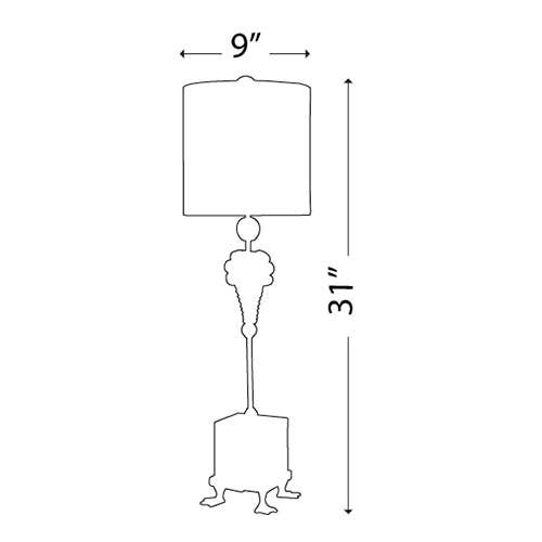 Lucas McKearn - Vente Lampes d'appoint/de bureau - Lampe de table Pompadour X5