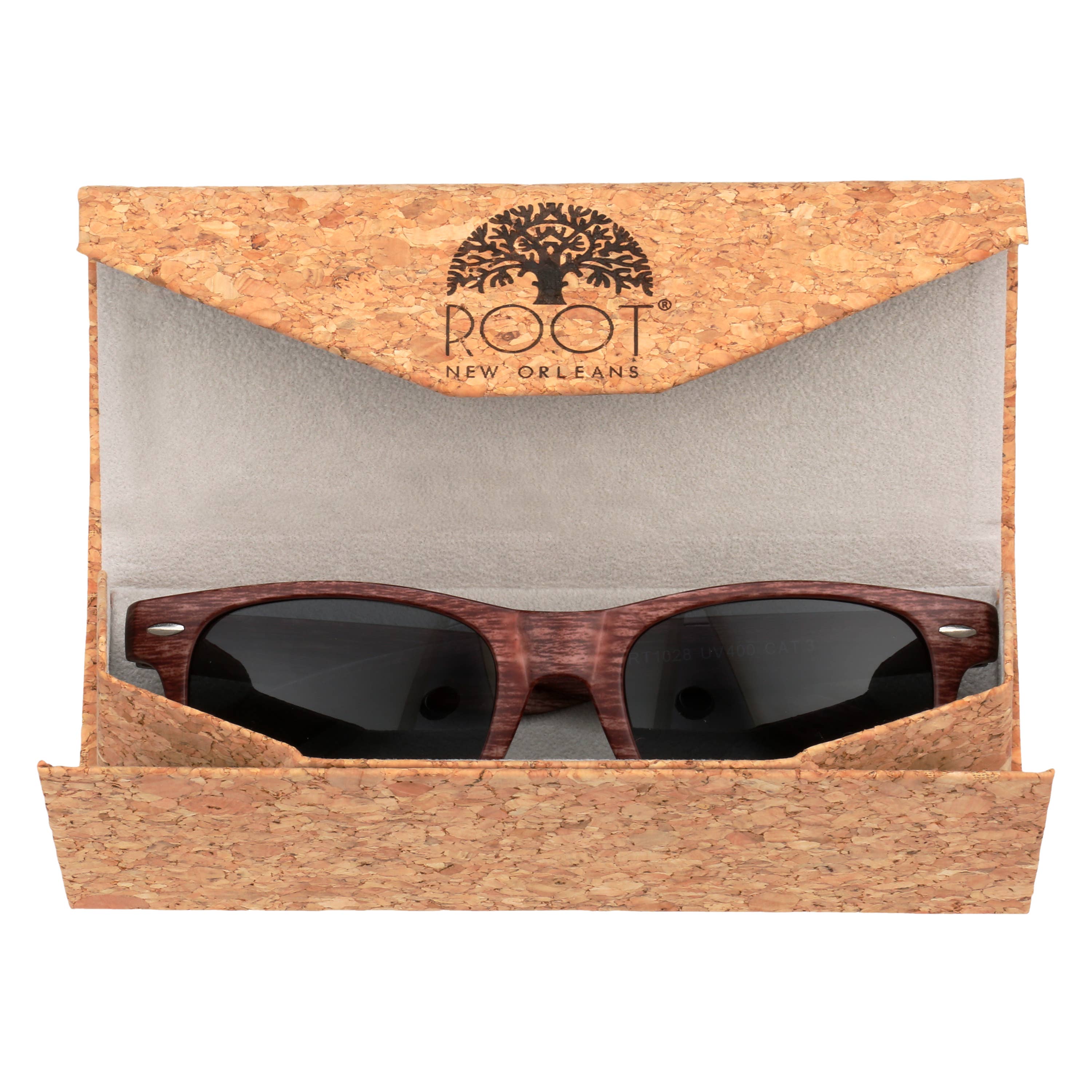 Root Sustainable Wooden Accessories LLC. - Wholesale Eyewear Cases & Holders - Unisex - CORK SUNGLASSE CASE | FOLDABLE1