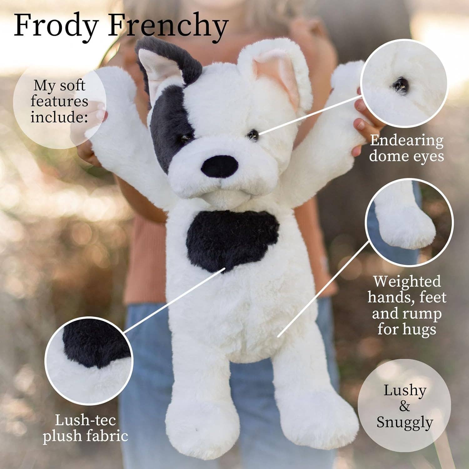 Beverly Hills Teddy Bear Company - Wholesale Stuffed/Plush Toy - Kids & Baby - World's Softest Lushee 16 inch - Frody Frenchy Dog Plush Toy3