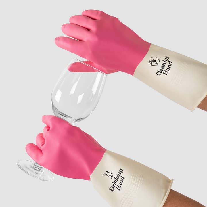 Reusable Cleaning Gloves - Pink for wholesale by Wine Wash Co.