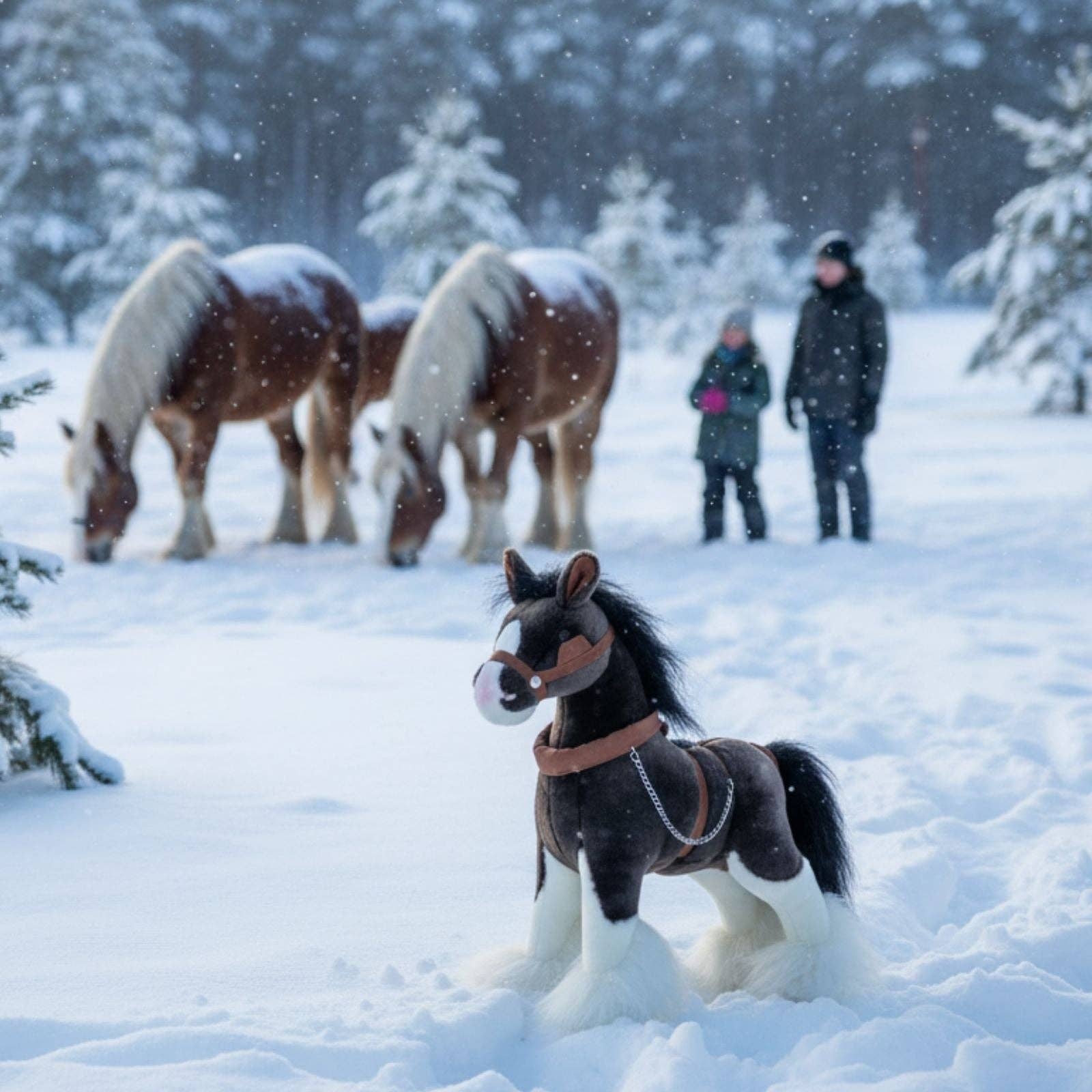 Bocchetta Plush Toys - Vendita all'ingrosso Peluche - Bambini e neonati - Rimsky - Cavallo Clydesdale - 30 cm1