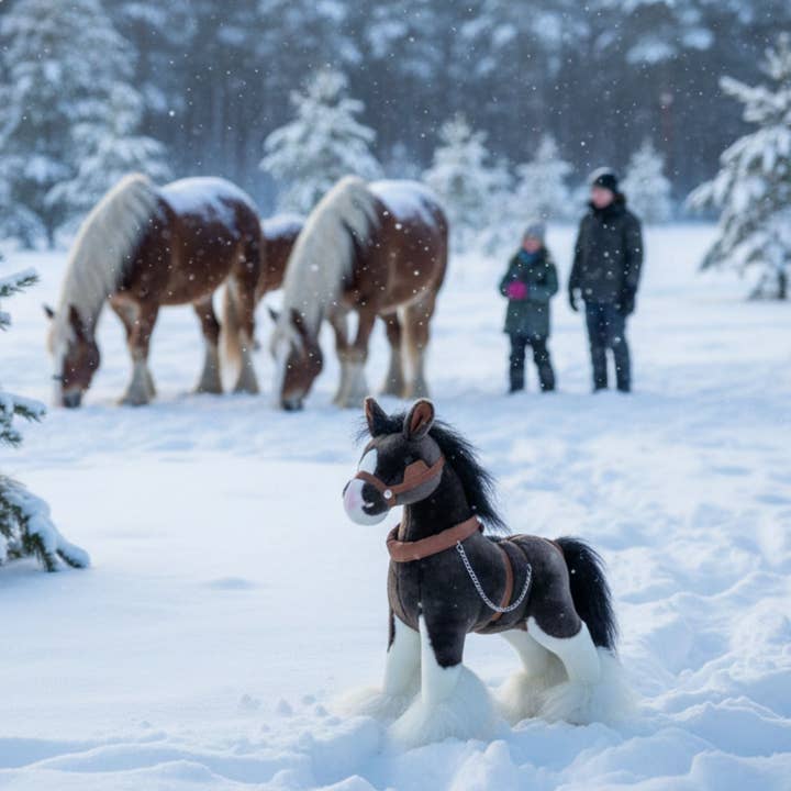 Bocchetta Plush Toys - Vendita all'ingrosso Peluche - Bambini e neonati - Rimsky - Cavallo Clydesdale - 30 cm1