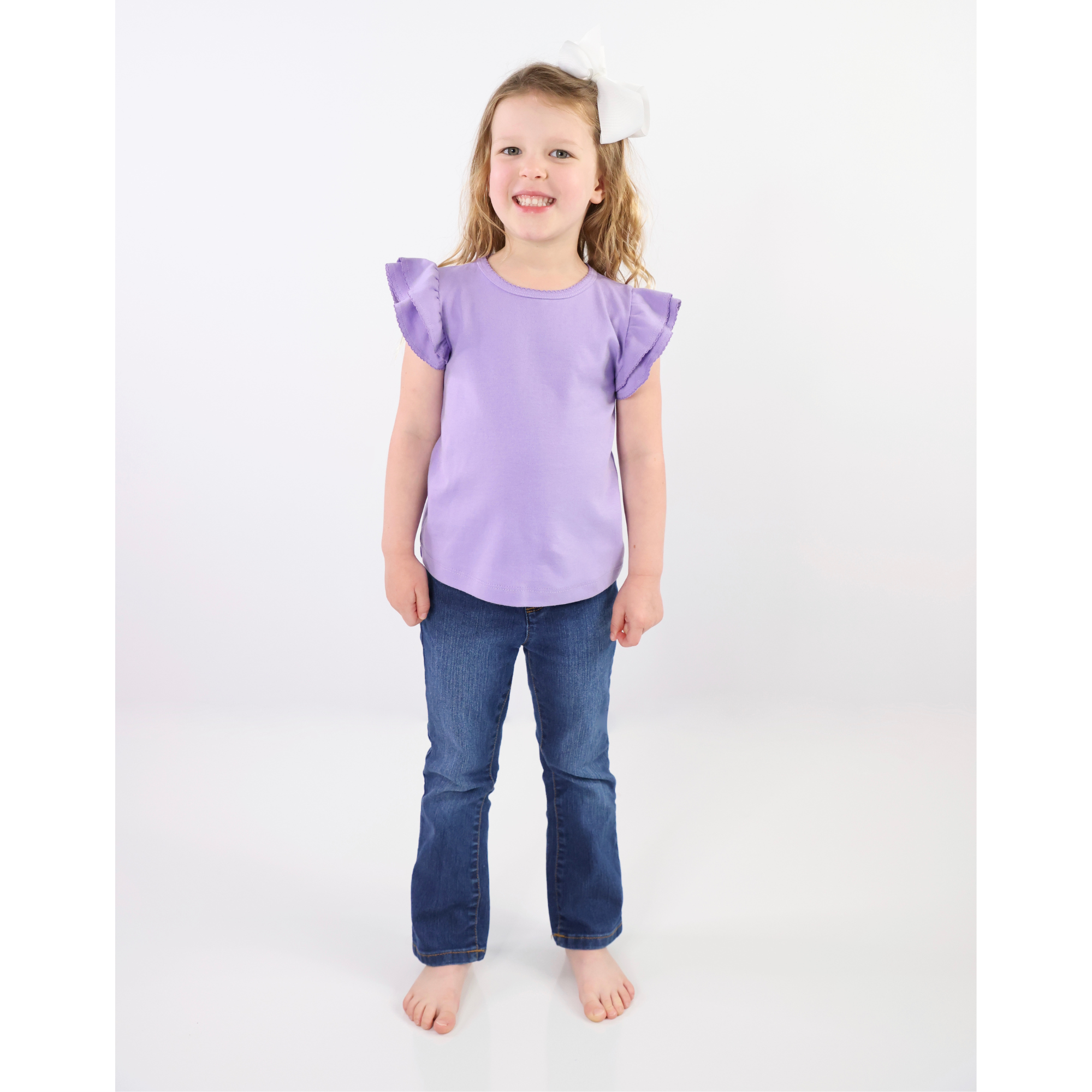 MARCELA - Wholesale T-Shirt - Kids - Double Ruffle Kids Sleeve Shirt6