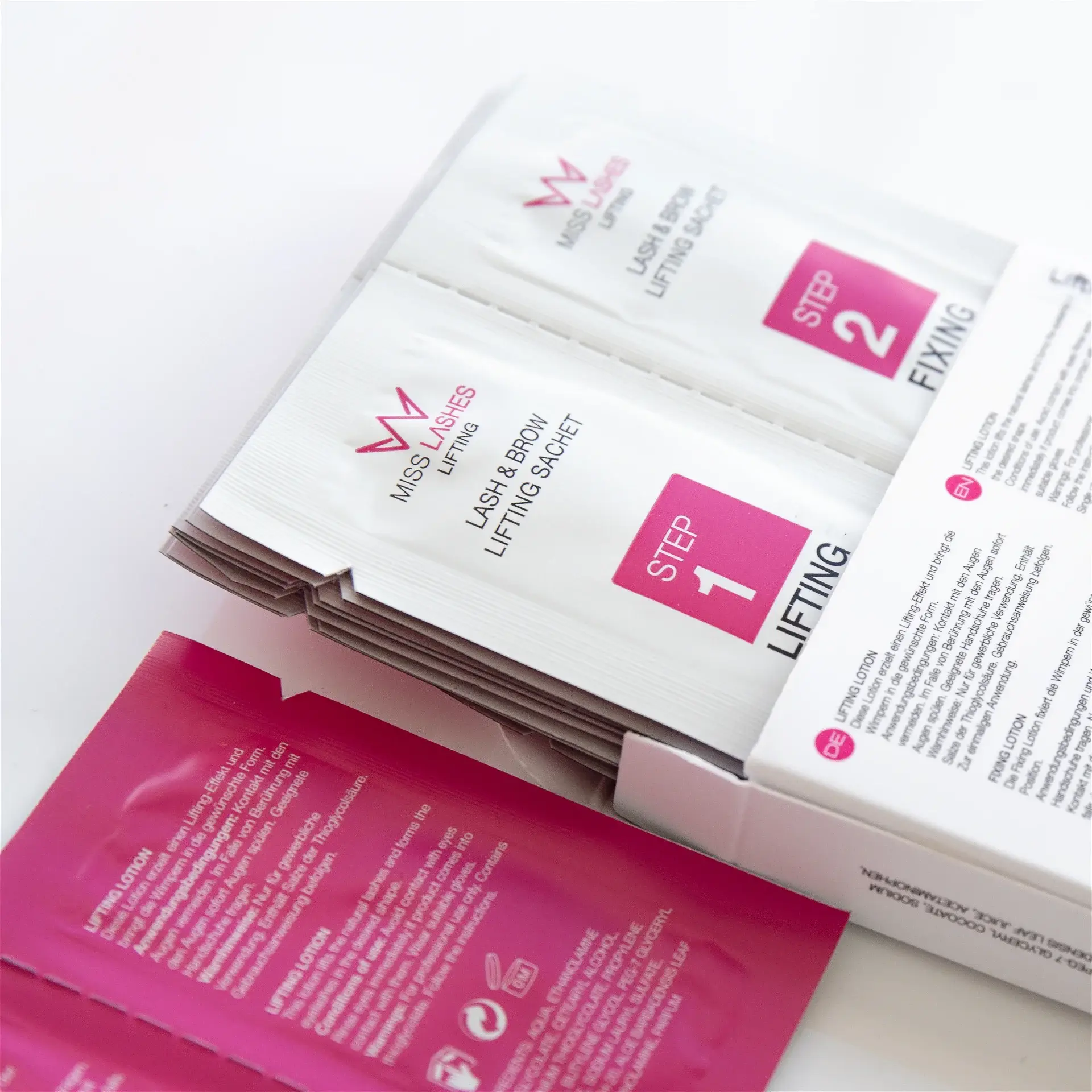 Miss Lashes - Wholesale Eyelash/Brow Serum - Lash & Brow Lifting sachets 10 pairs4