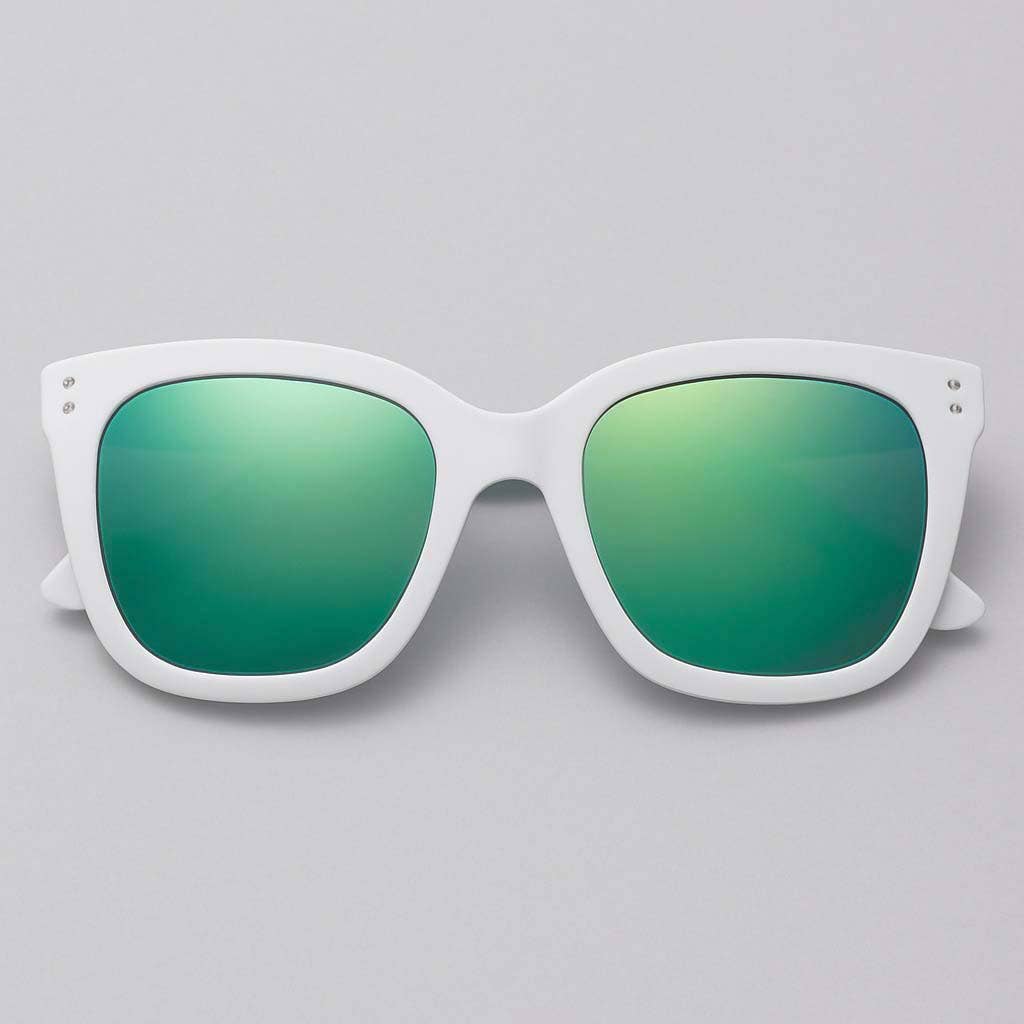 NHP International - Wholesale Sunglasses - Women's - White 'Distressed' sunglasses with mirror lenses 2212-080