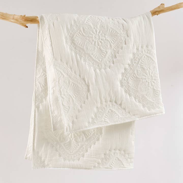 Levtex Home - Wholesale Throw blanket - Muslin Stitch Quilted Throw14