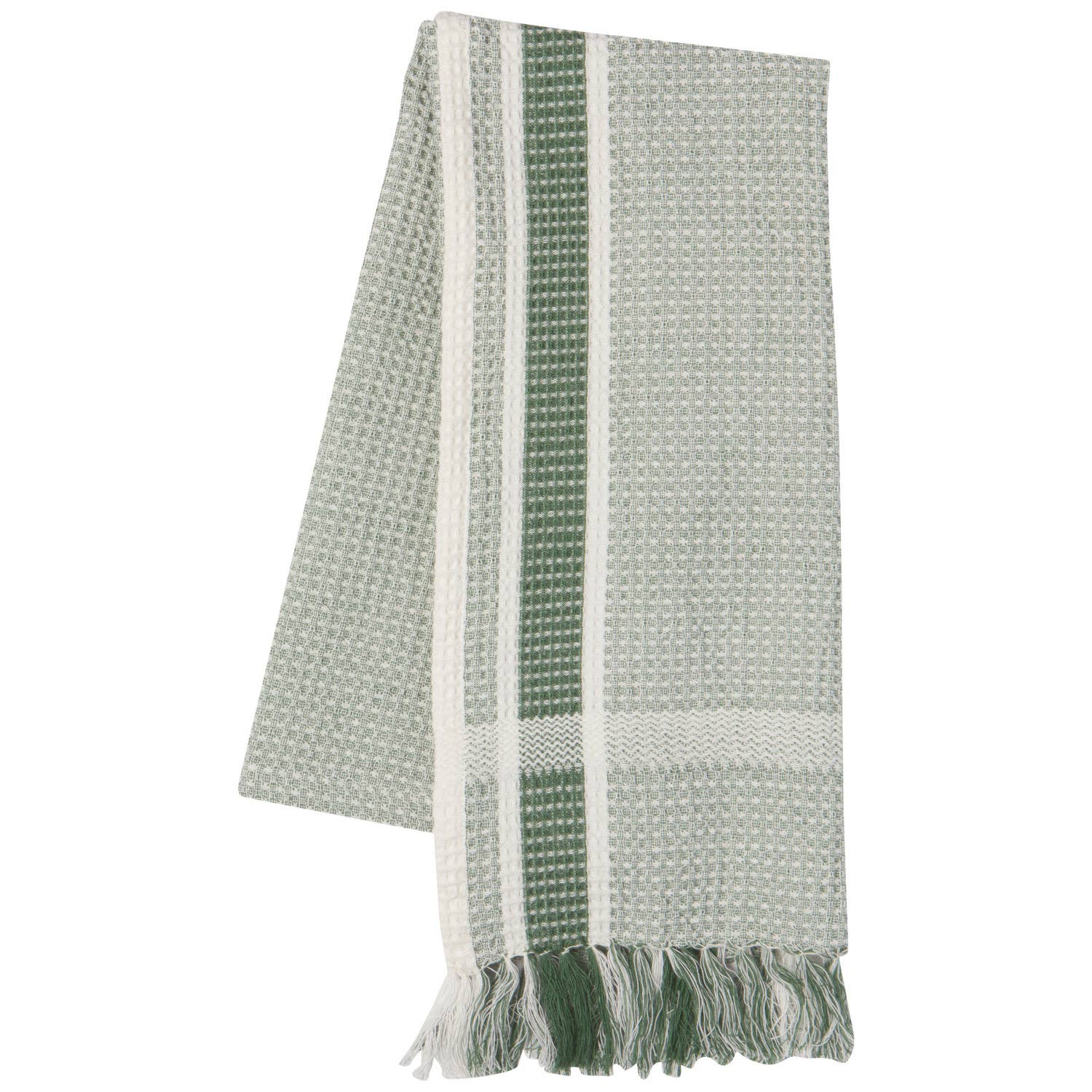 Danica Heirloom - Wholesale Tea Towel - Jade Green Soft Waffle Dishtowel1