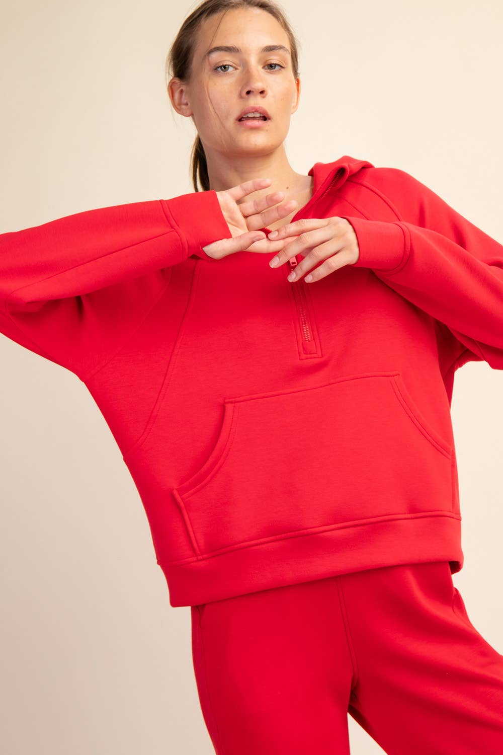 Rae Mode - Wholesale Hoodie - Women's - MODAL SCUBA QUARTER ZIP HODDIE JACKET26