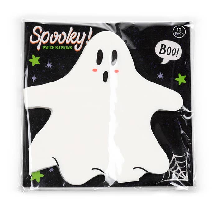 Halloween Ghost Pack of 12 3ply Paper Party Napkins for wholesale by Puckator Ltd
