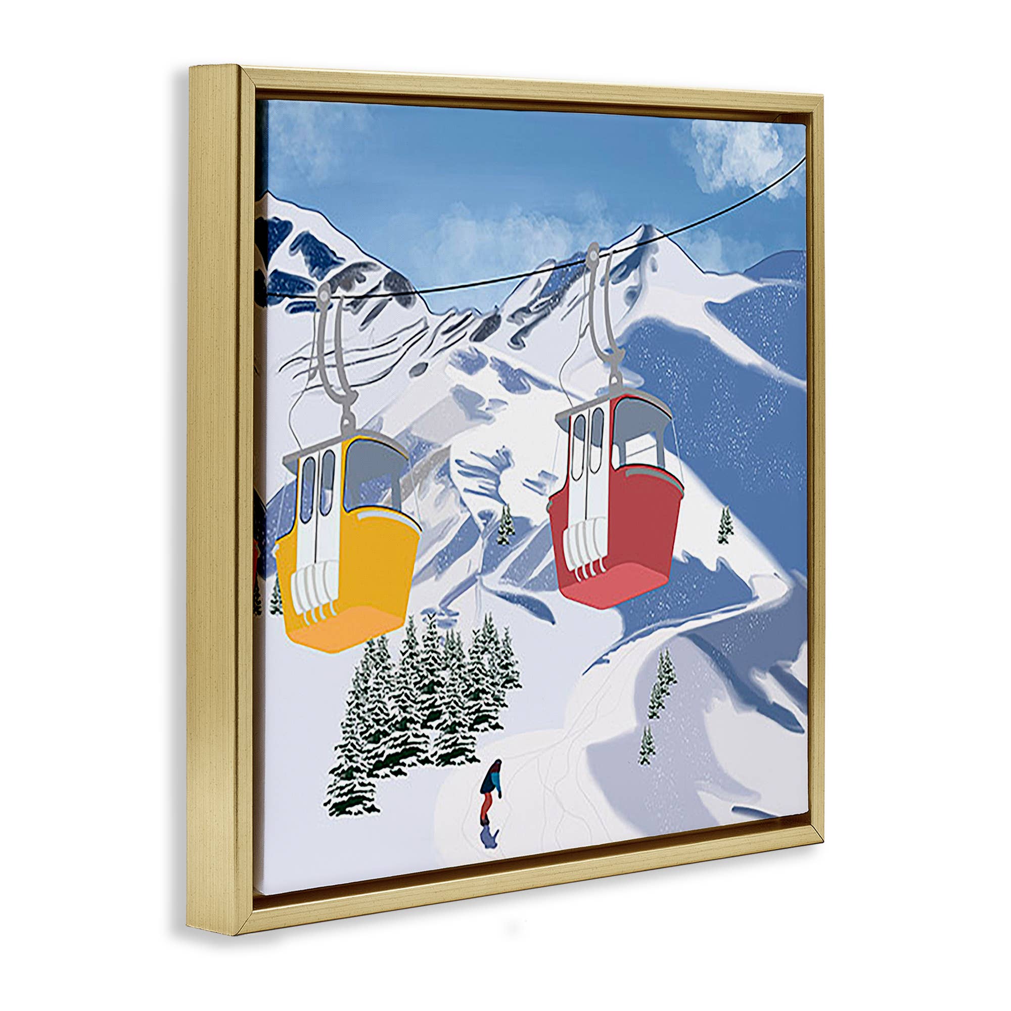 Stupell Industries - Wholesale Wall Sign - Ski Lift over Vast Mountain - Framed Wall Art17