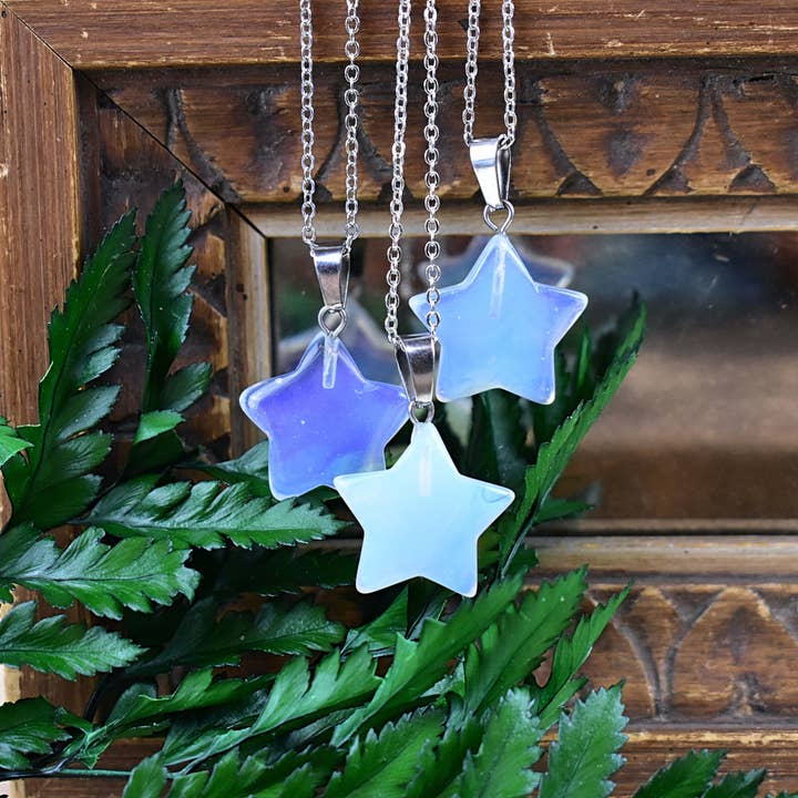 Silver Opalite stjärna halsband för wholesale av Ewelina Pas Jewelry