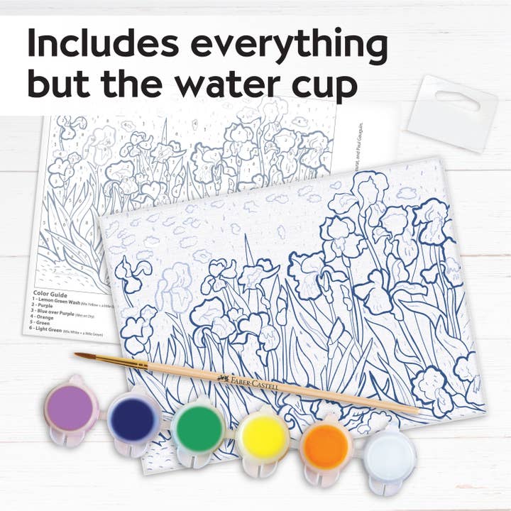 Faber-Castell / Creativity for Kids - Wholesale DIY Craft Kit - Paint by Number Museum Series – Irises