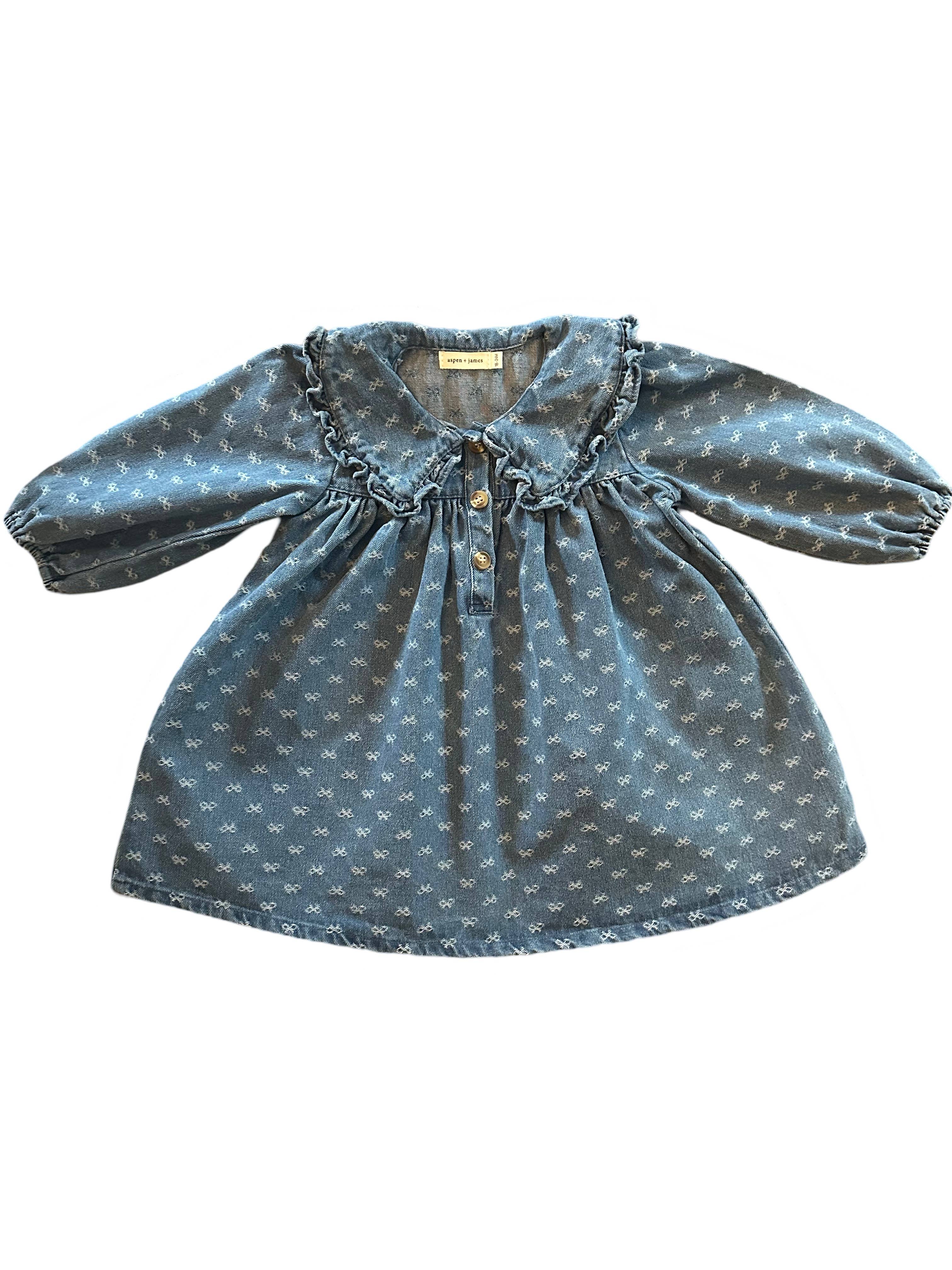 Aspen and James Co - Wholesale Romper - Kinderen - Spijkerjurk met strik2