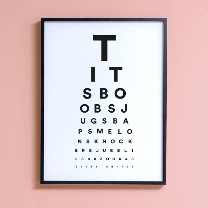 Test oculaire alternatif amusant — Impression d'art pour la vente par Stoats & Weasels