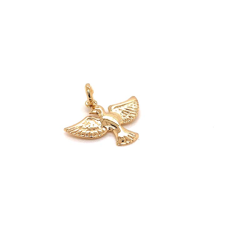 The Bead Bazaar - Wholesale Individual charm/pendant - 18K Gold Filled Holy Spirit Charm, Religious Charms, Dove Bird Pendant, Christian Pendants, Holy Spirit Pendant, Bracelet Charm, Religious Medal4