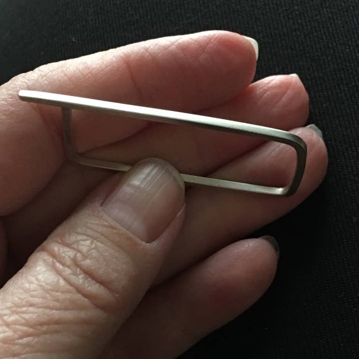 Bague double - Rectangle minimaliste pour la vente par Allison Mooney Design