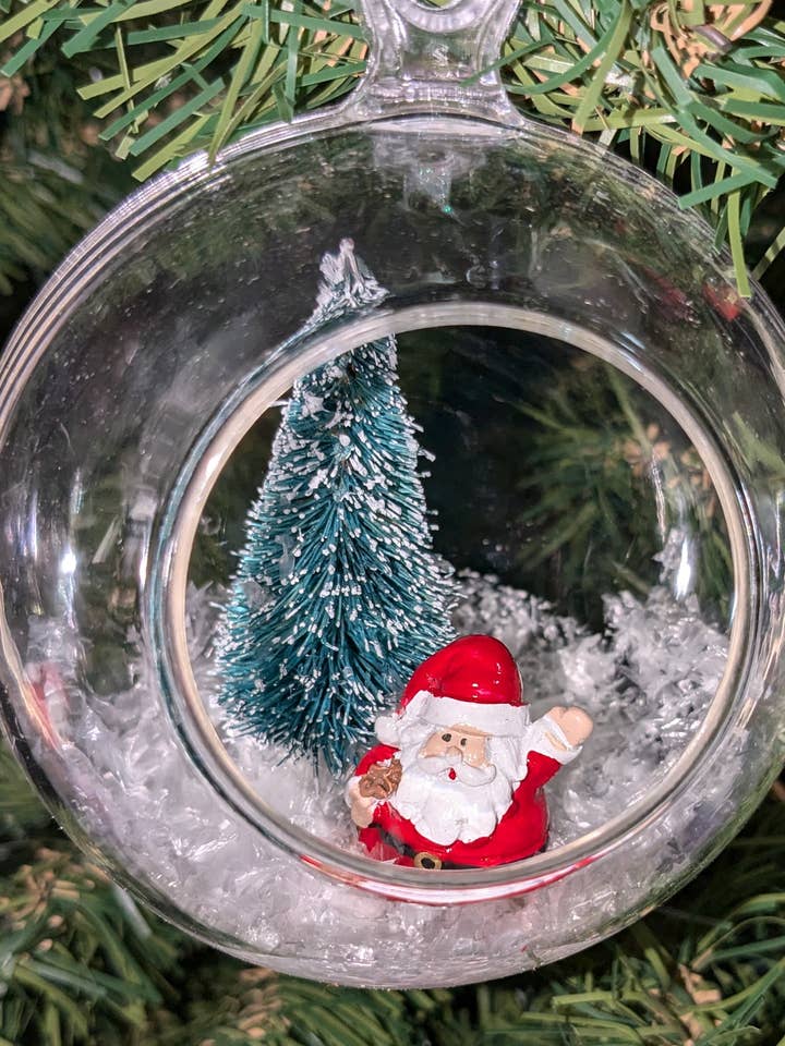 Open Face ornament with Winter Scenery for wholesale by Red Mitten