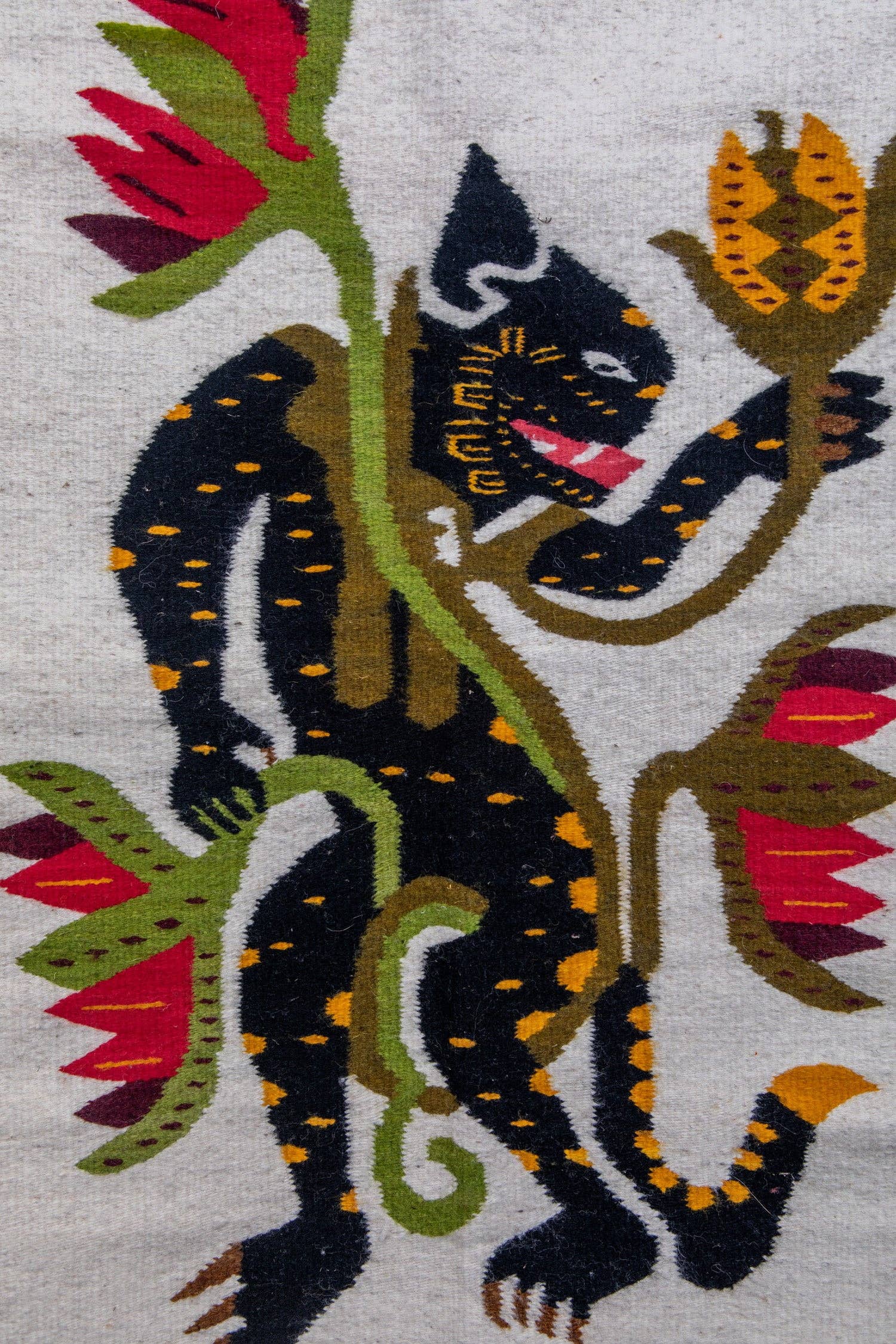 Molave - Vente Tapisserie/textile - Jugar Crème - Tissu oaxaqueño unique5