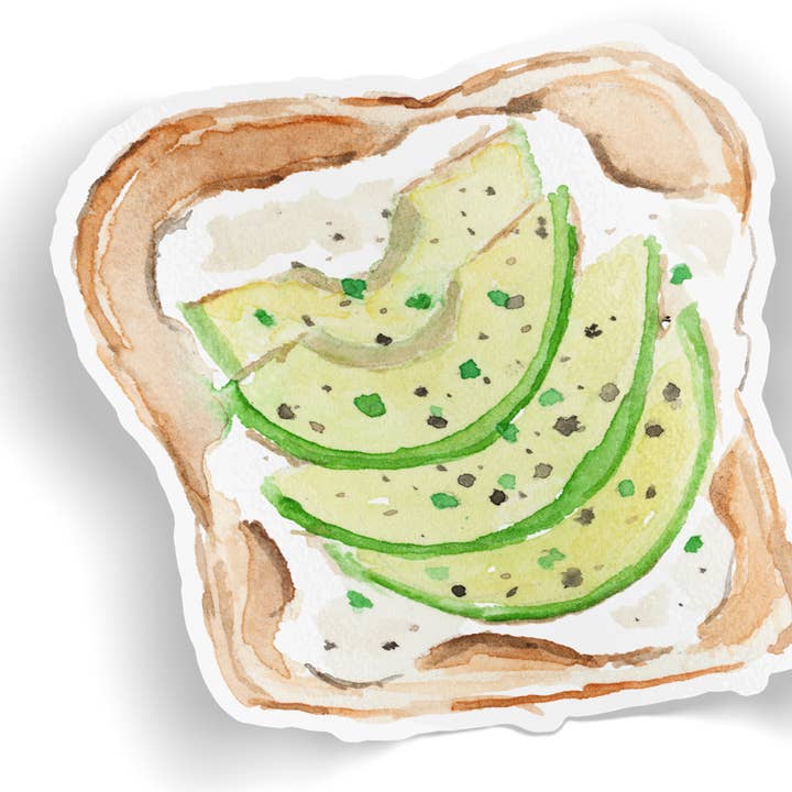 Avocado Toast Sticker for wholesale by kathyphantastic