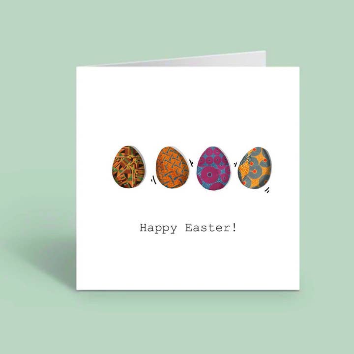 Aziza Illustrates – wholesale Easter card – African Easter Egg Card