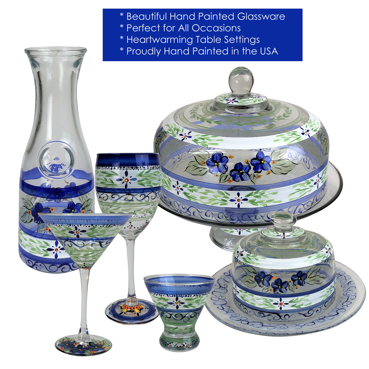 Golden Hill Studio - Wholesale Cocktail/likeur glas - Barcelona-blauwe Margarita-bril6