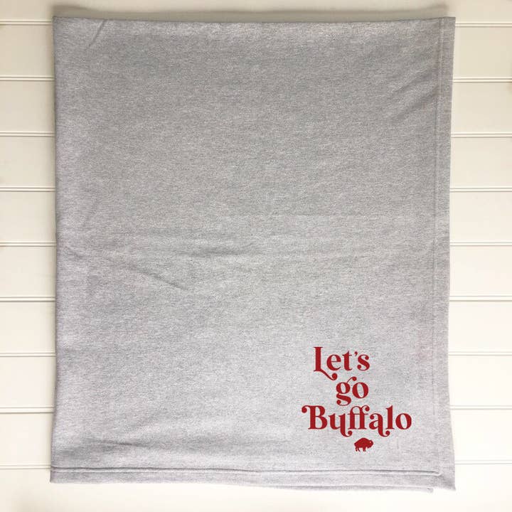 Perfect Day Print Co - Wholesale Throw Blanket - Buffalo Bills Throw Blanket - Lets Go Buffalo
