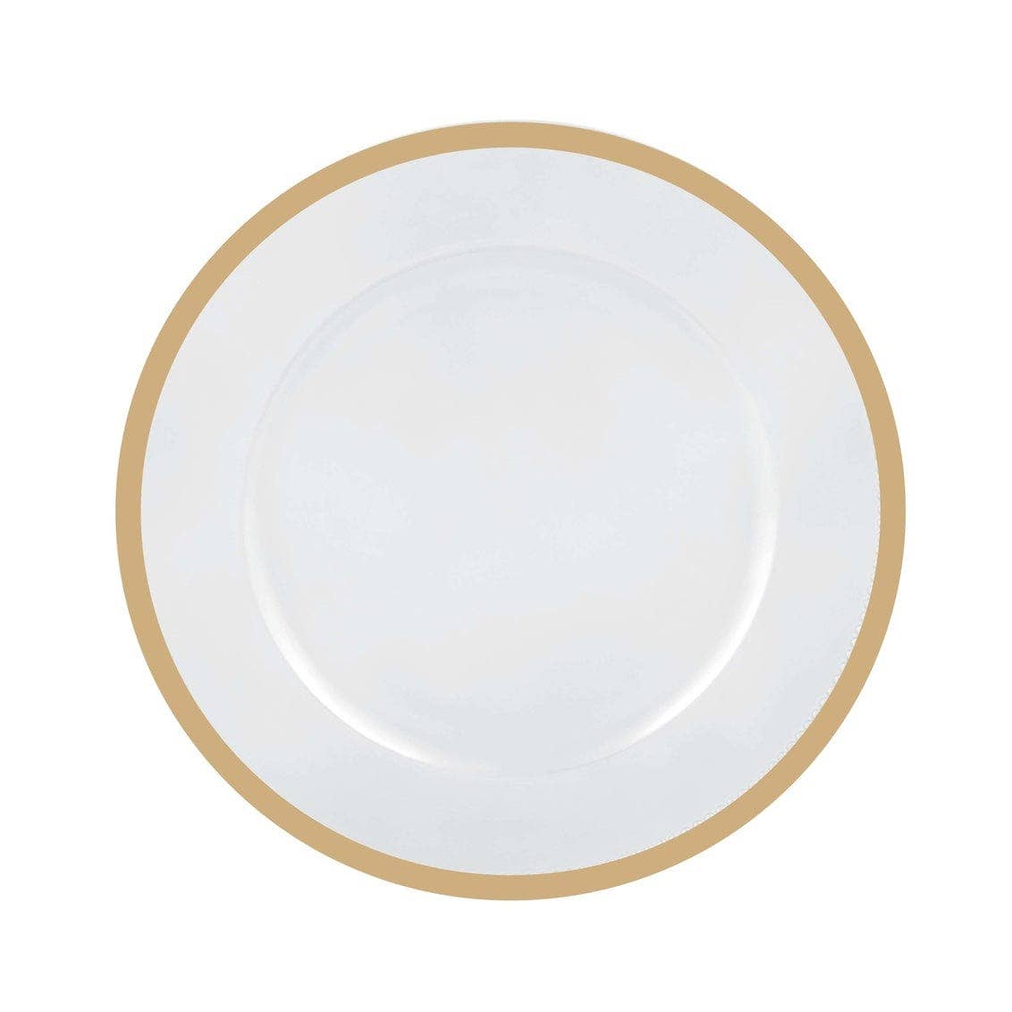 Luxe Party - Wholesale Charger plate - 13" Clear and Gold Plastic Charger Plate | 1 Charger