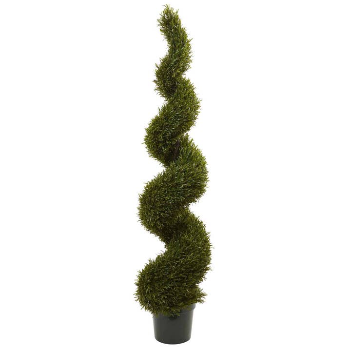 Arbre en spirale de romarin de 1,8 m (intérieur/extérieur) pour la vente par Silk Flower Depot