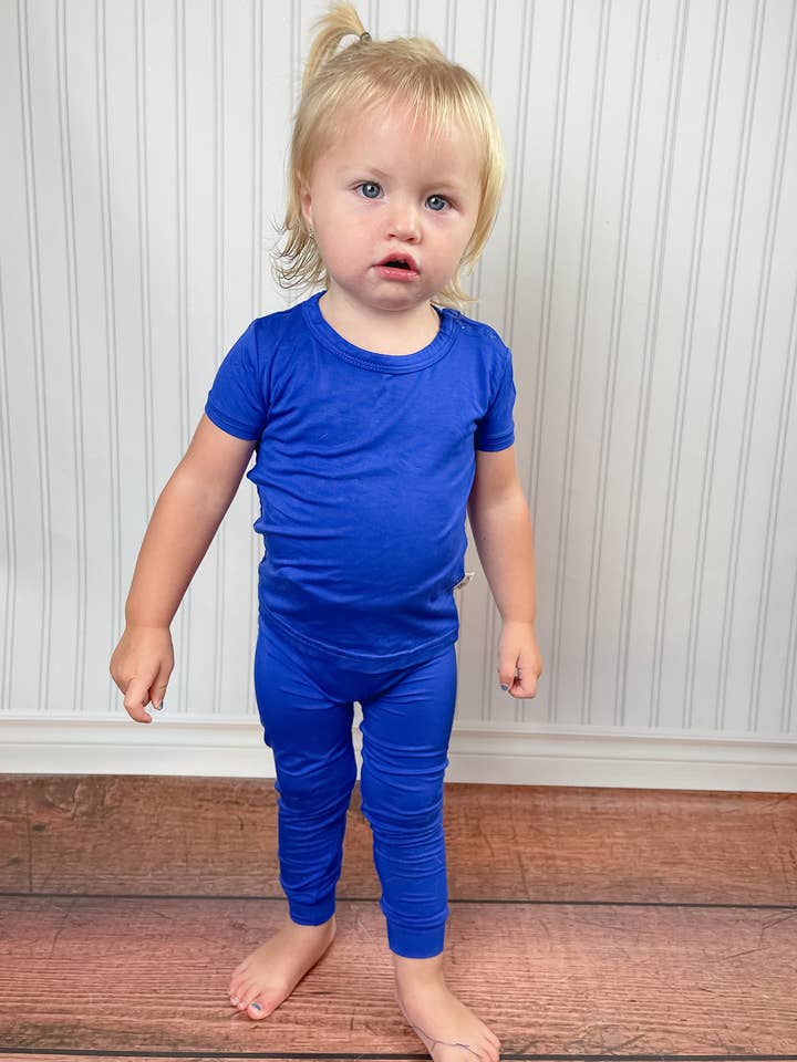 Sapphire Blue Kids Pajamas for wholesale by Ellie K’s Closet Co.